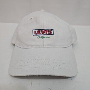 Levi's California Baseball Hat Adjustable Strapback Cap White Embroidered Logo